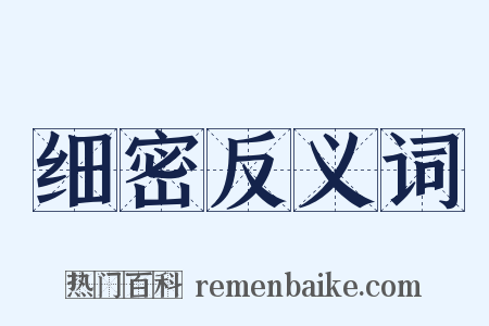 细密反义词是什么意思的图片
